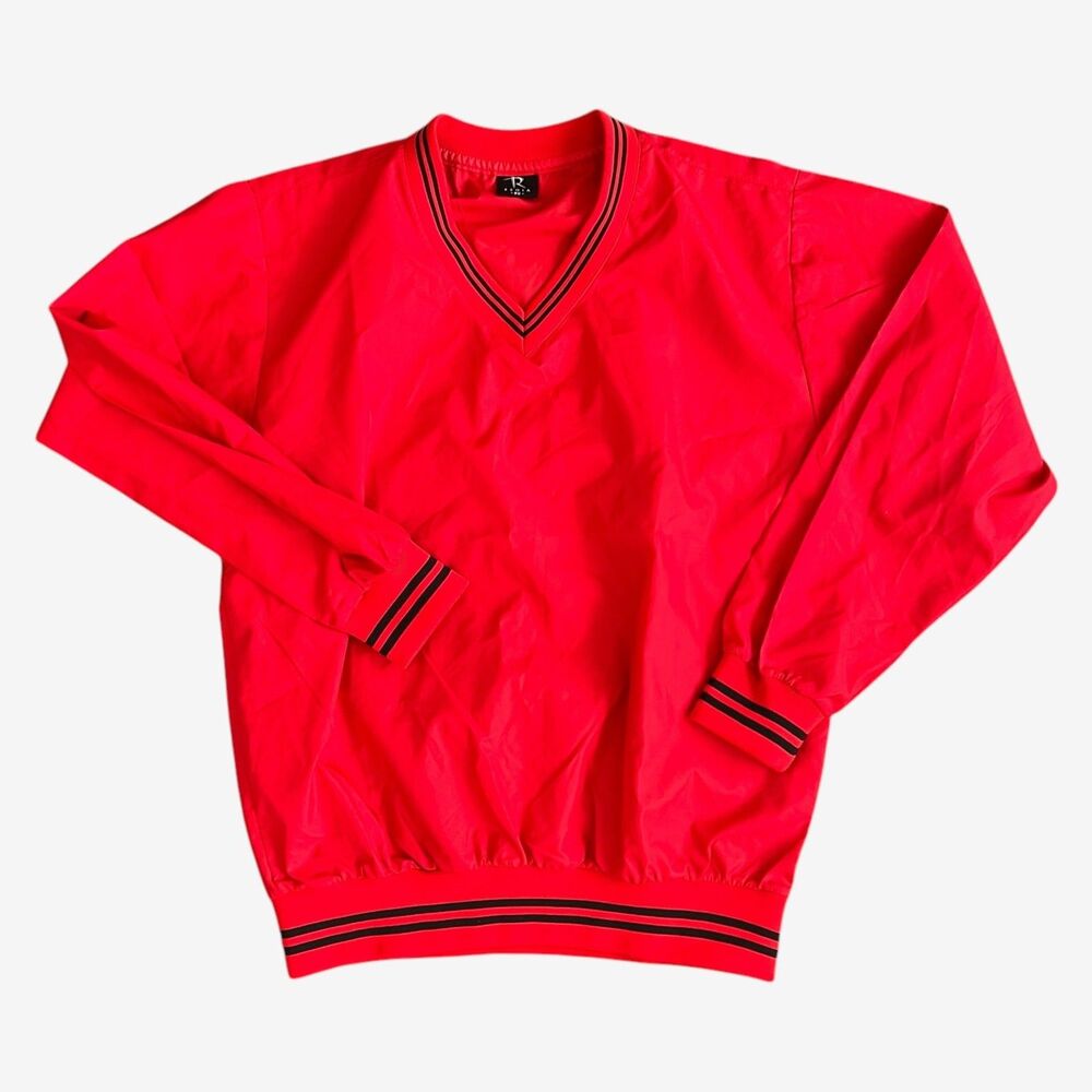 Golf red black wind shirt windbreaker S women